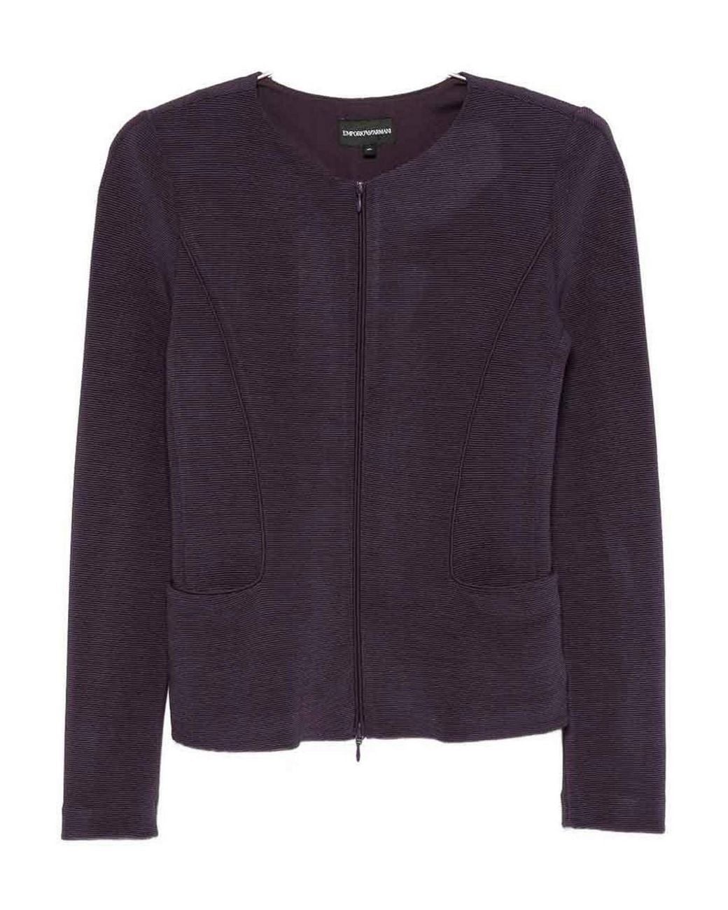 Emporio Armani Blue Zipped Blazer Jacket