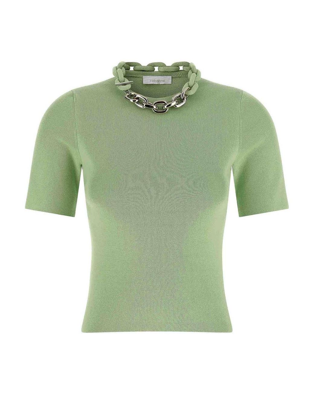 Rabanne Green Chain T-Shirt