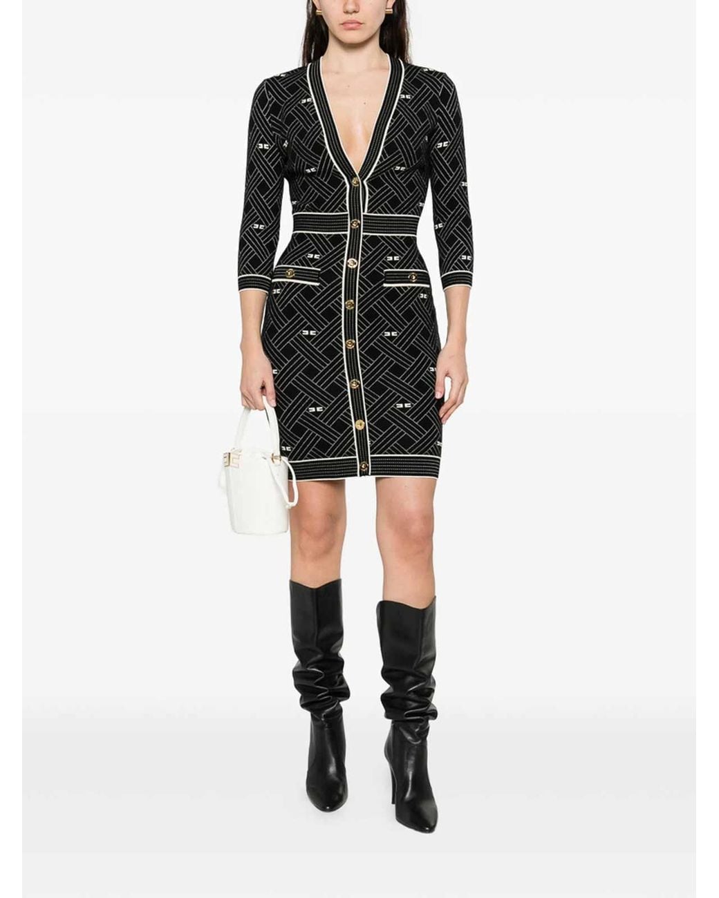 Elisabetta Franchi Black Dress