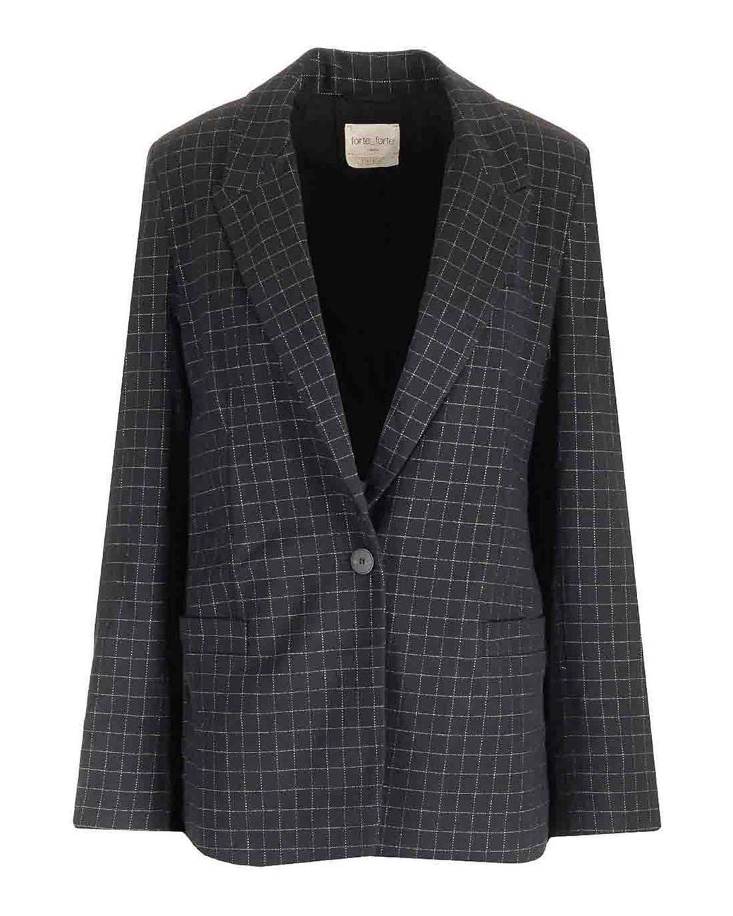 Forte_forte Black Boxy Fit Blazer