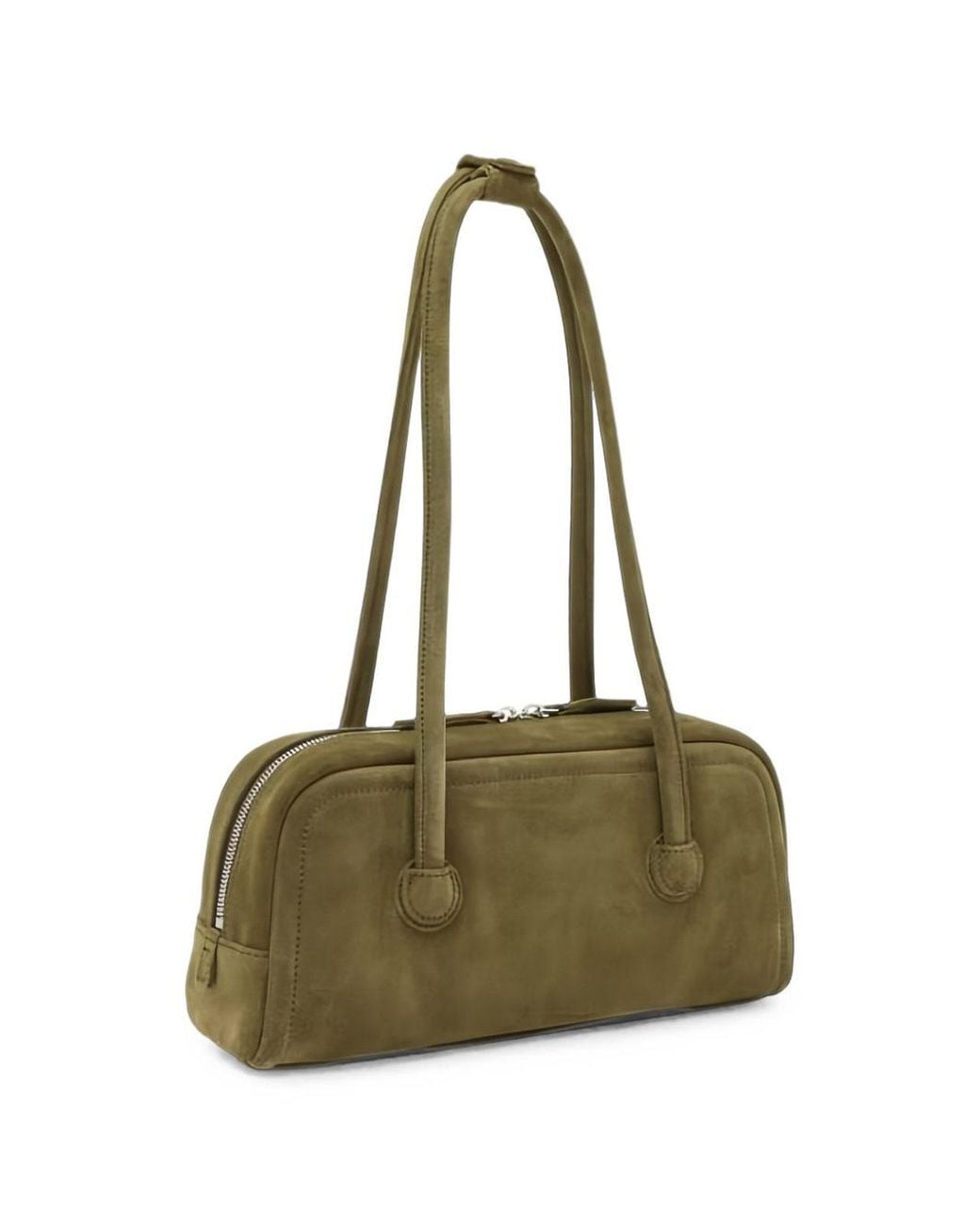 MARGE SHERWOOD Green Leather Top-Handle Bag