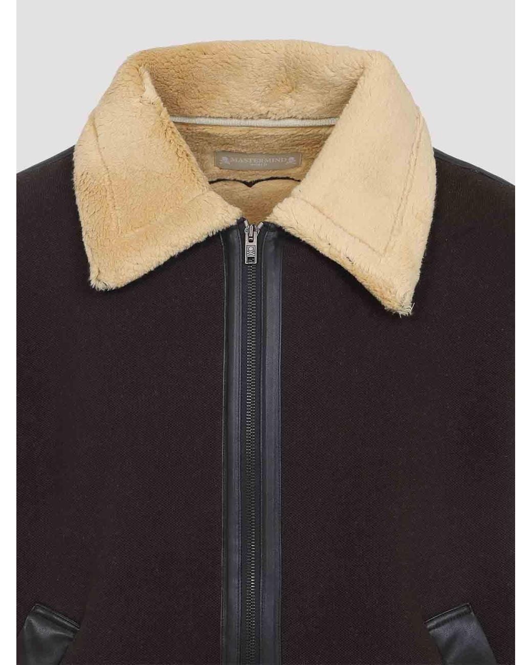 MASTERMIND WORLD Black Cotton Muton Jacket for men