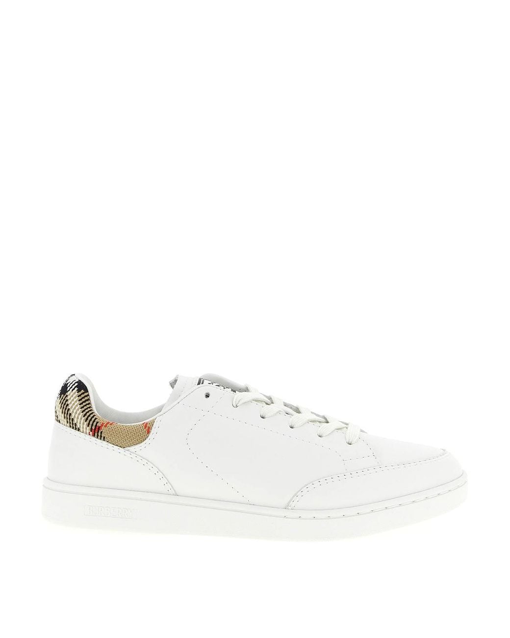 Burberry White Leather Set Sneakers