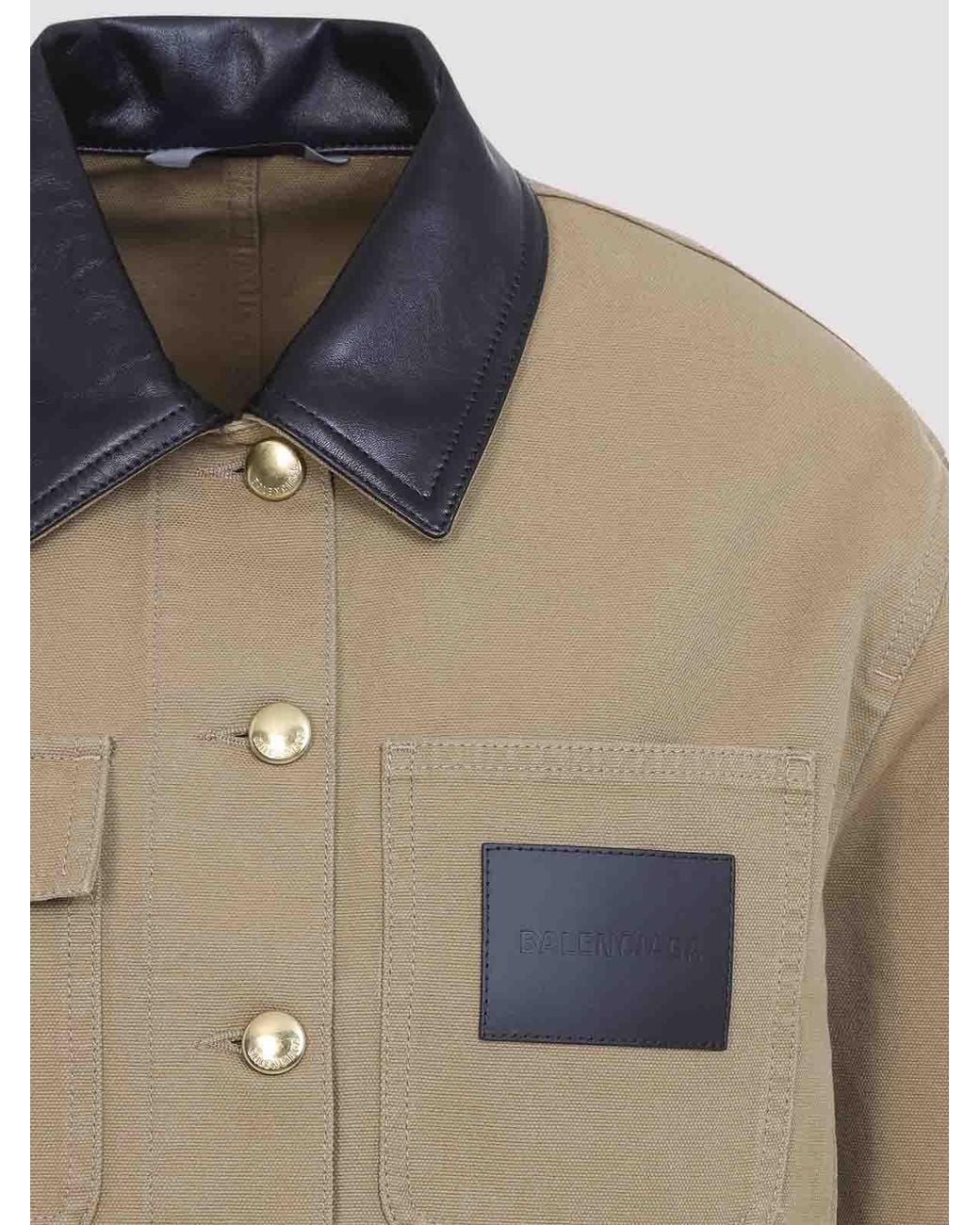 Balenciaga Natural Cropped Wrkwr Jacket