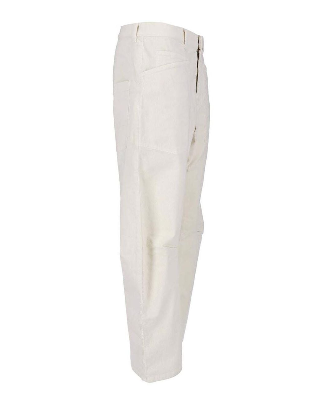 Nili Lotan White Rounded Pants