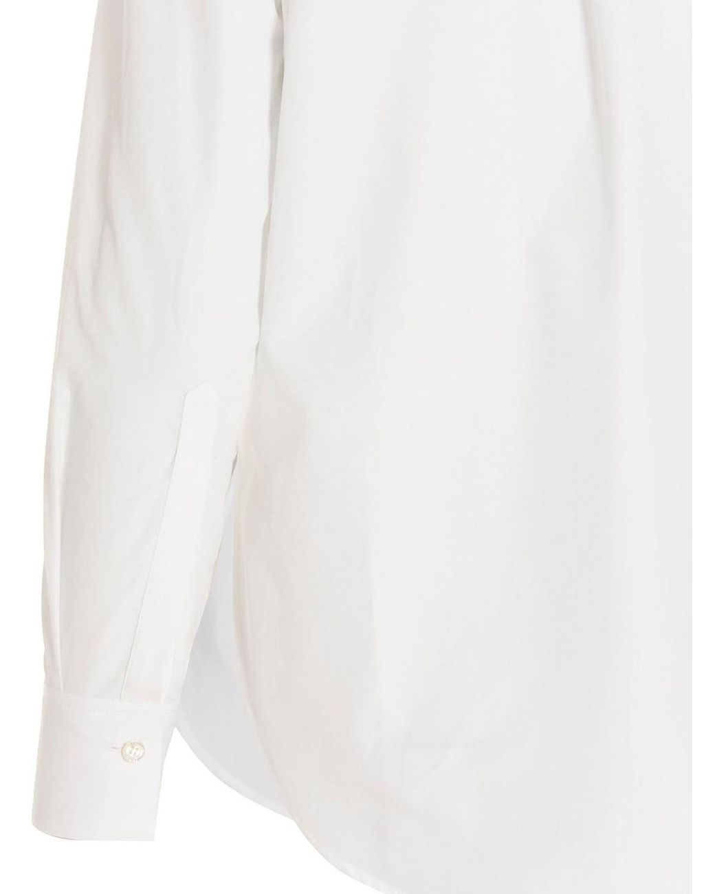 McQueen White Cotton Button-Down Shirt