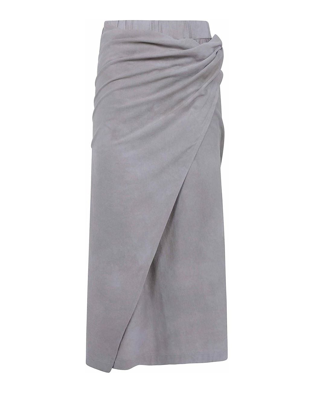 Ziggy Chen Gray Asymetric Jersey Skirt