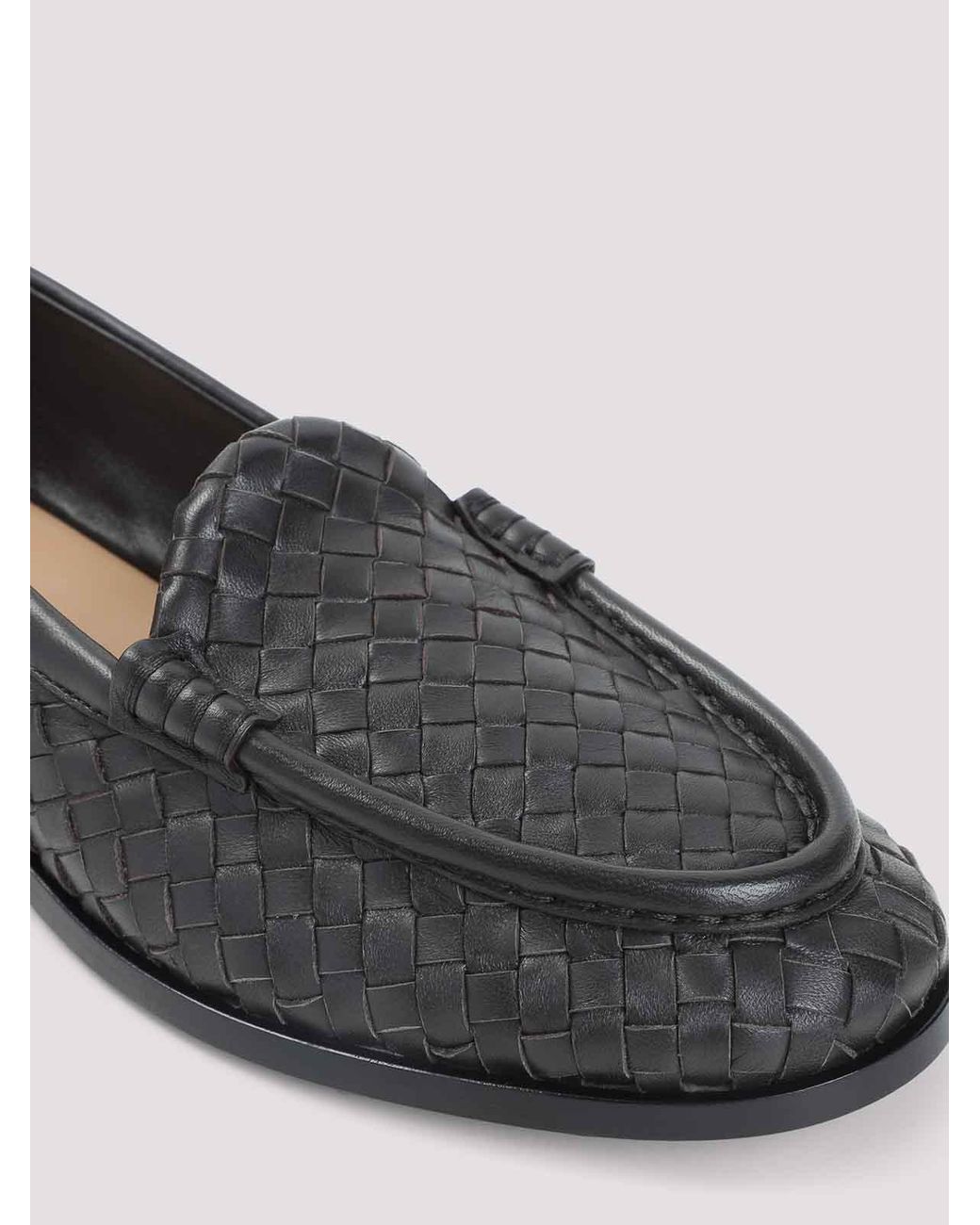 Bottega Veneta Black Silenzio Supple Intrecciato Loafer