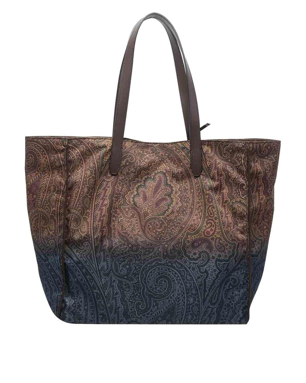 Etro Brown Unfold Me Shopping Bag
