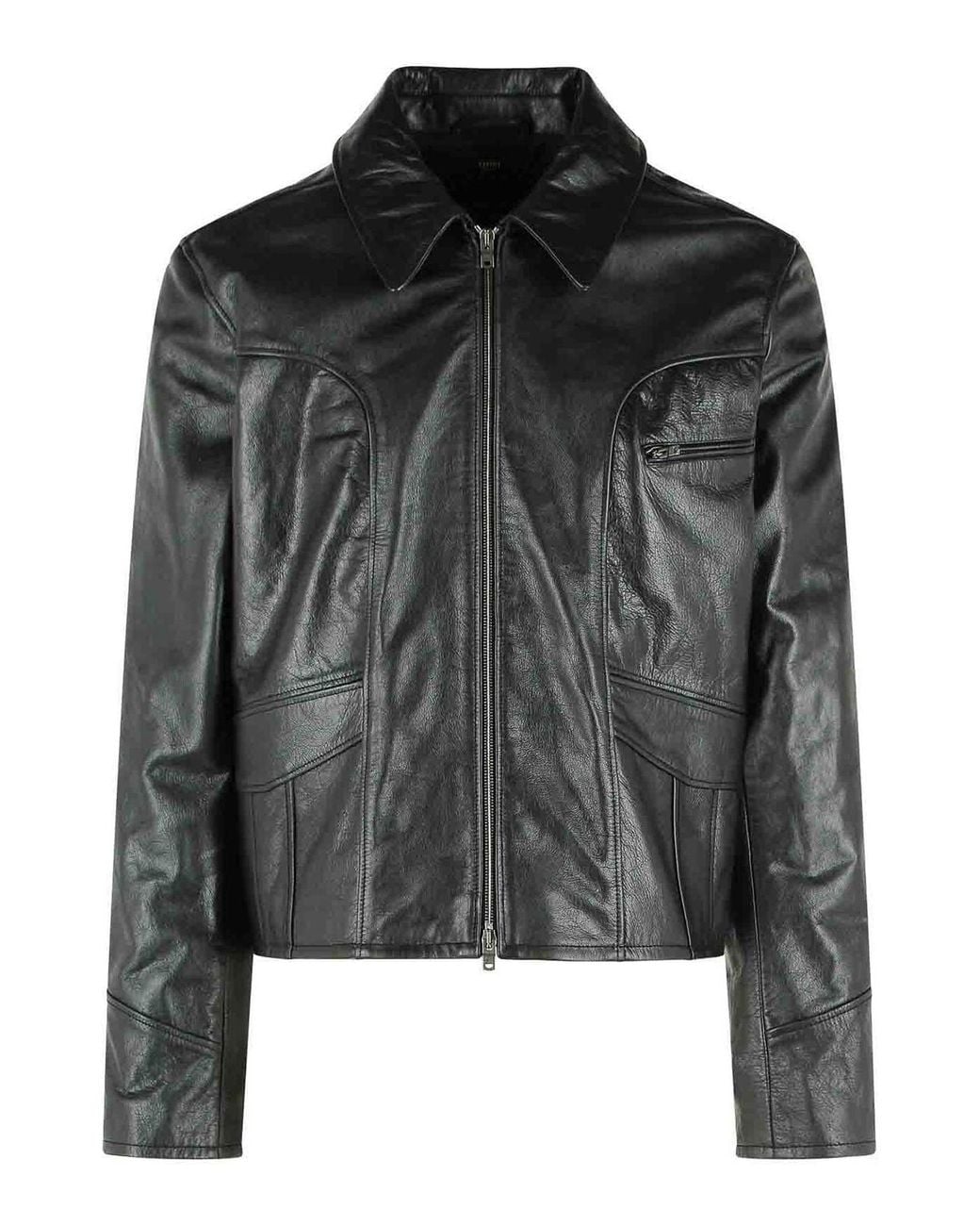 Amiri Black Leather Jacket for men