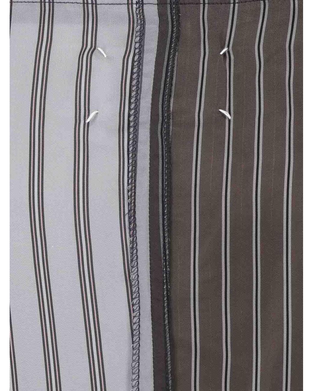 Maison Margiela Gray Patchwork Midi Skirt