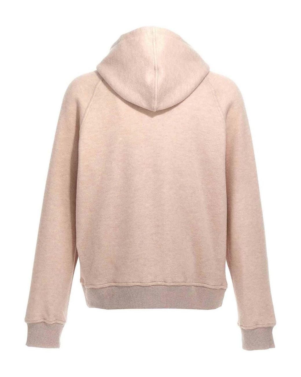Etro Pink Logo Embroidery Wool Hoodie for men