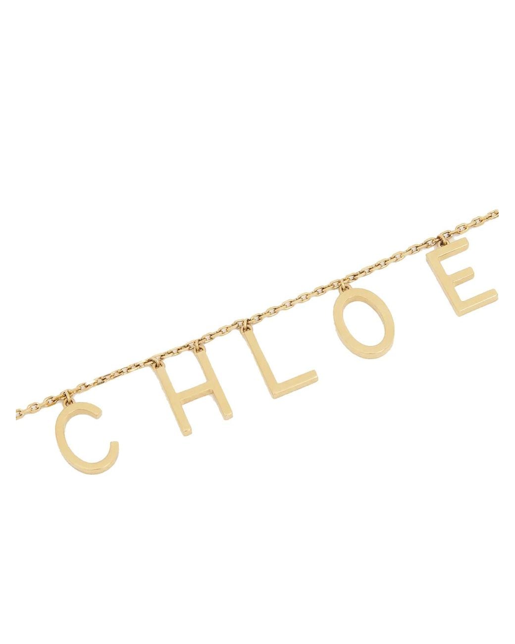 Chloé Metallic And Letters Necklace