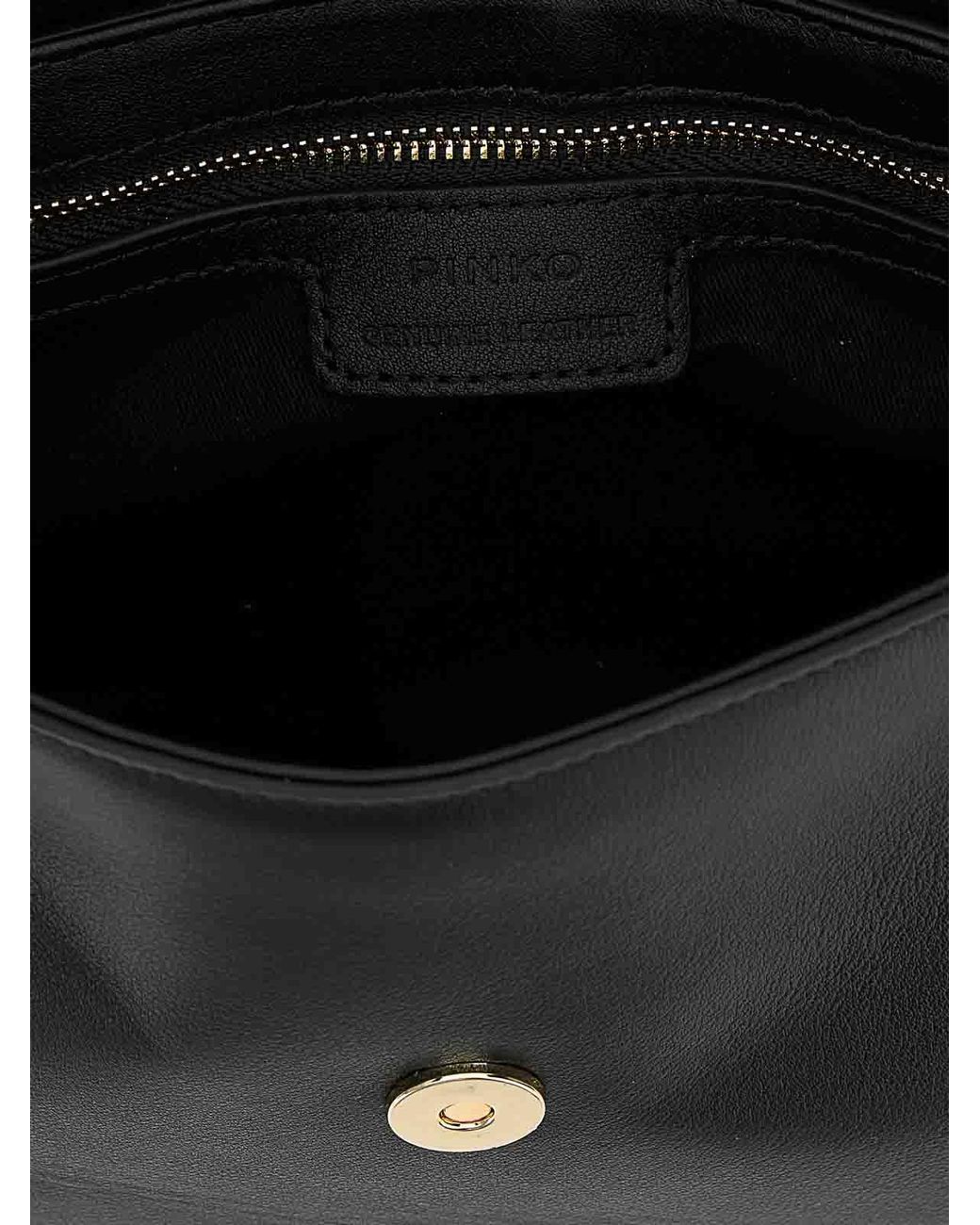 Pinko Black Saddle Mini Crossbody Bag