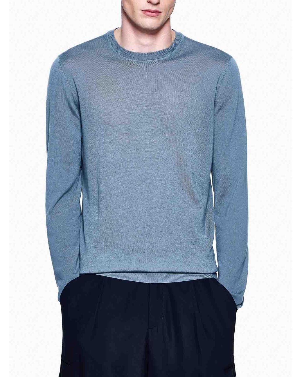 Giorgio Armani Blue Sweater for men
