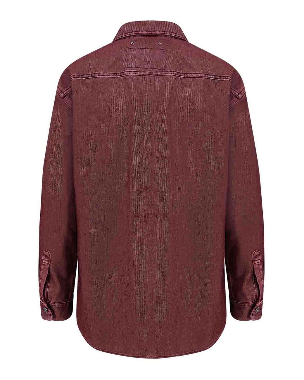 Golden Goose Deluxe Brand Red Cotton Patty Shirt