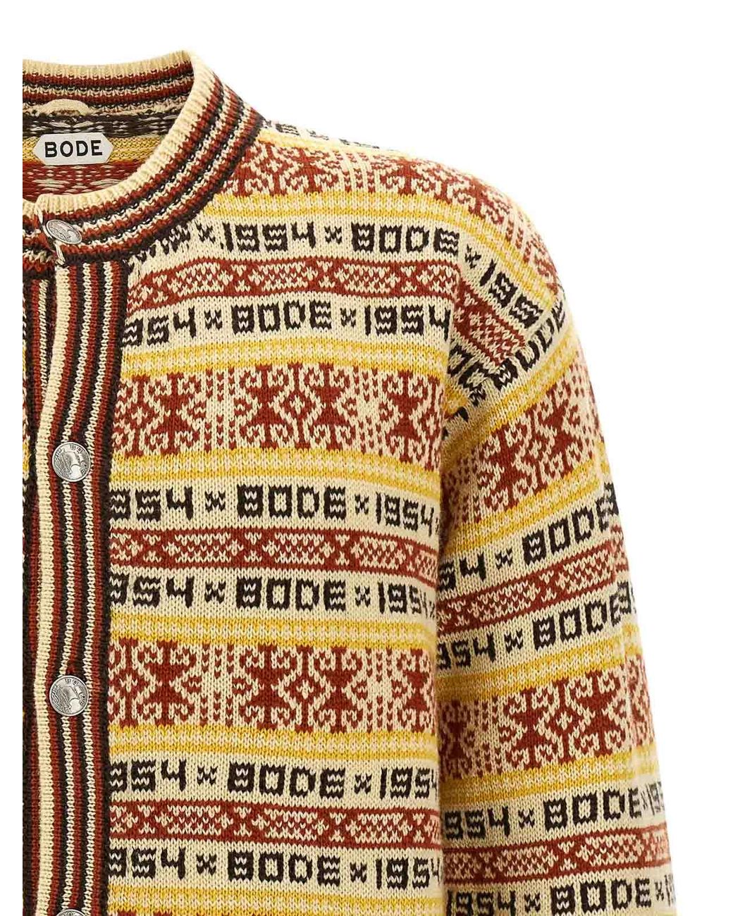 Bode Metallic Marzipan Cardigan for men