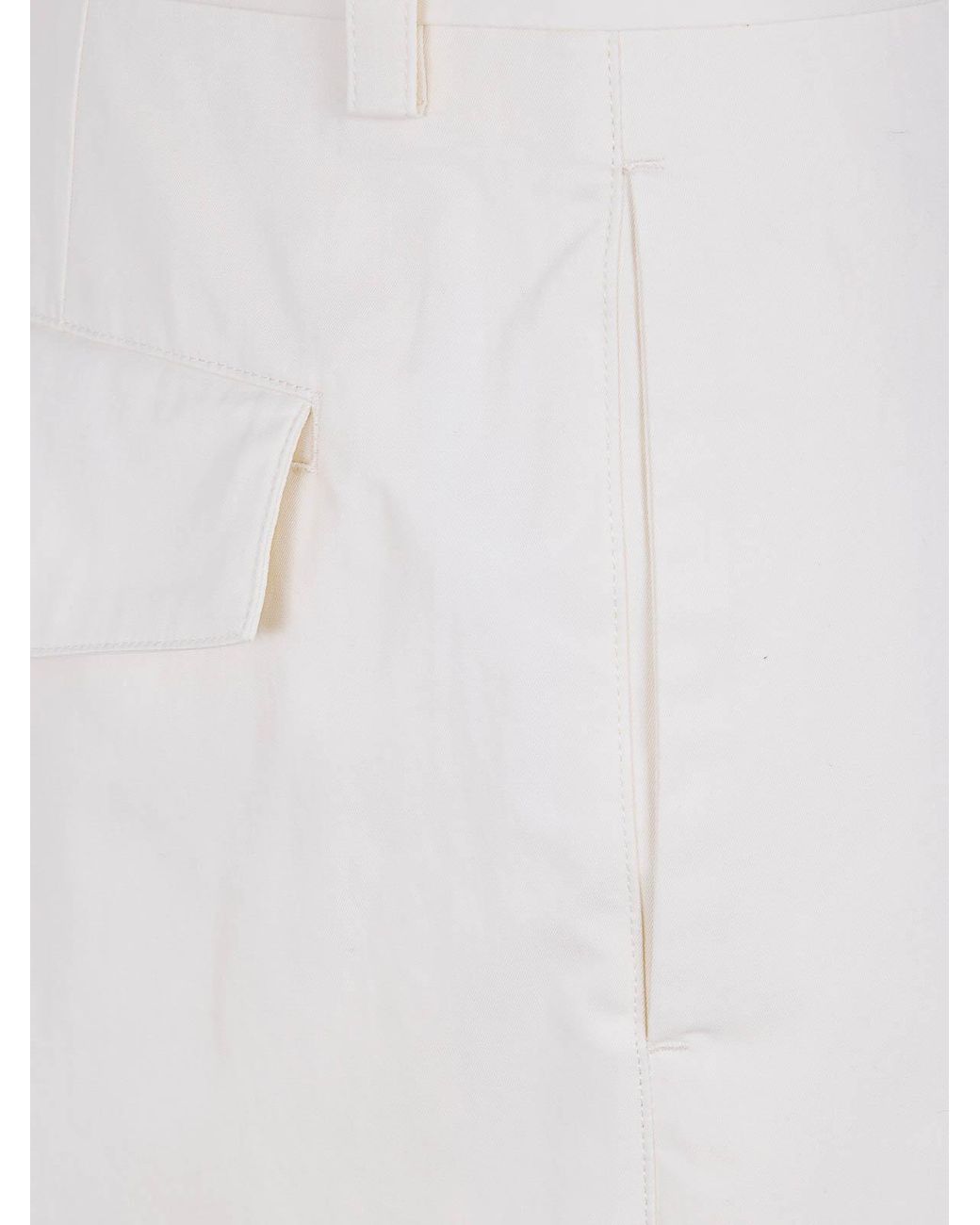 Jil Sander White Classic Trouser for men