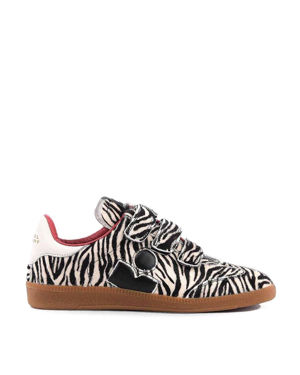 Isabel Marant White Bryce Pony-Effect Leather Sneakers