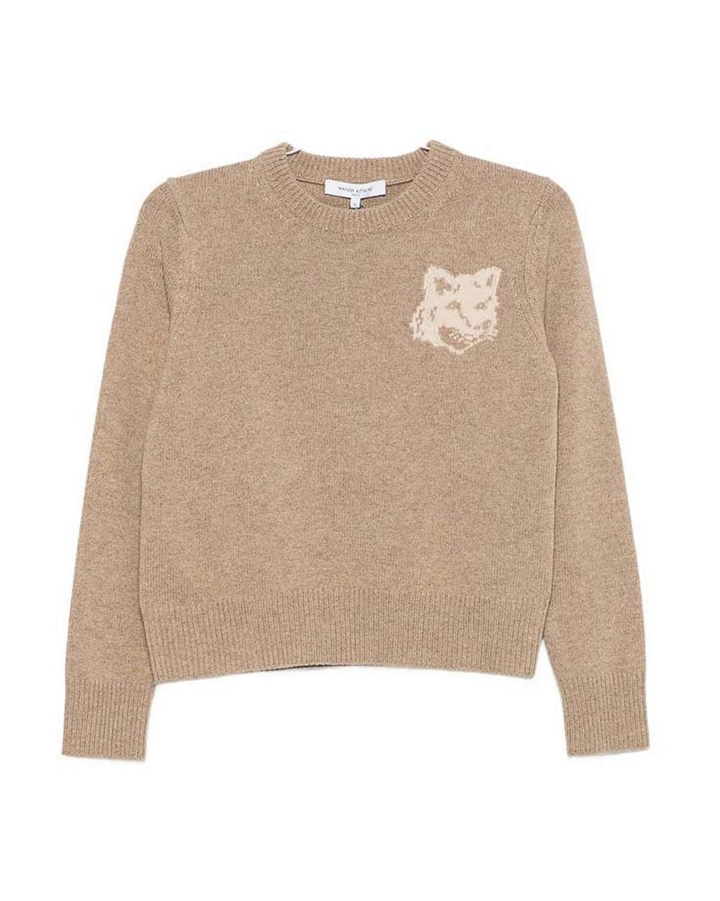 Pull Col Rond Maison Kitsuné en coloris Natural