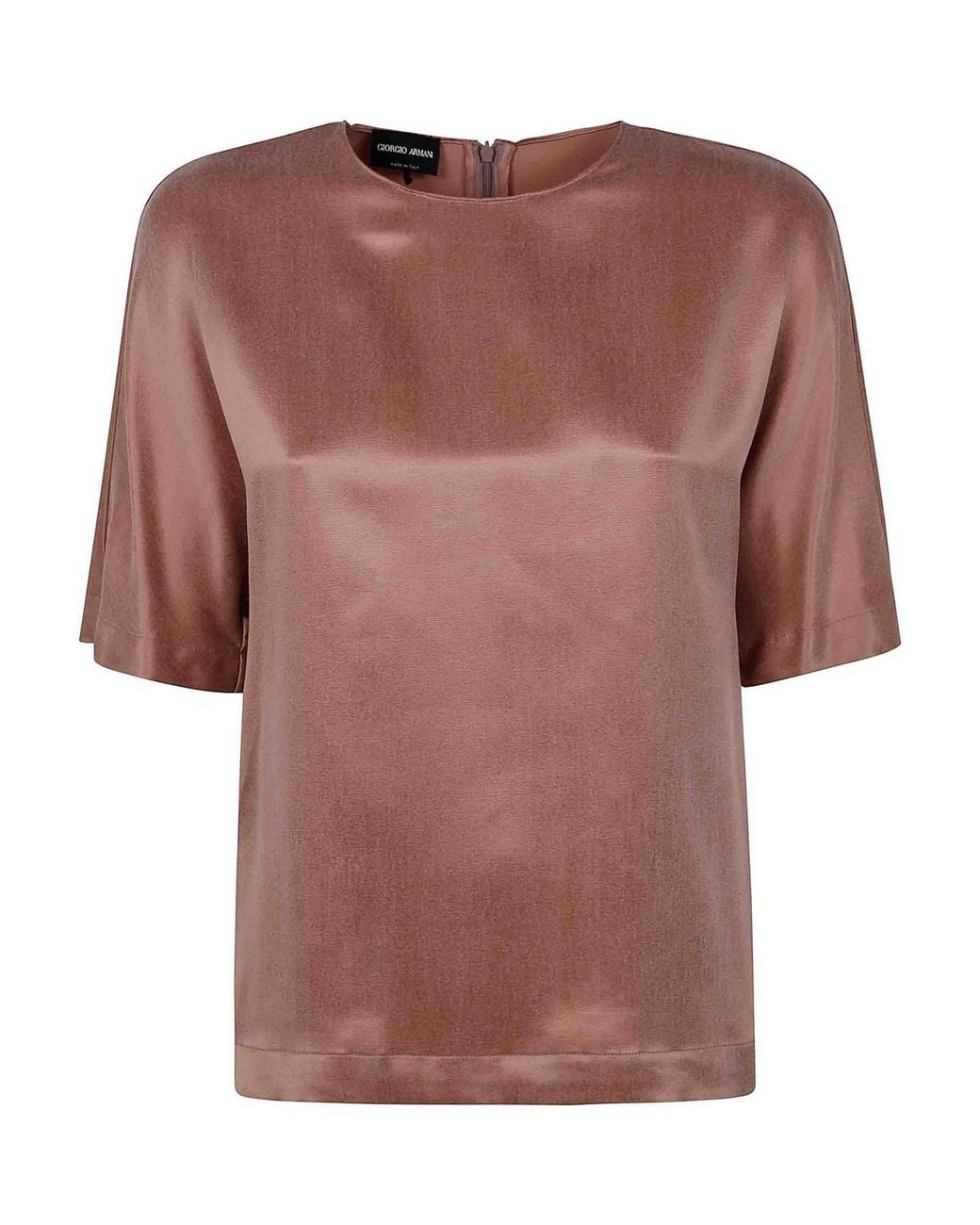 Giorgio Armani Brown Fsc Viscosa Cupro Shirt