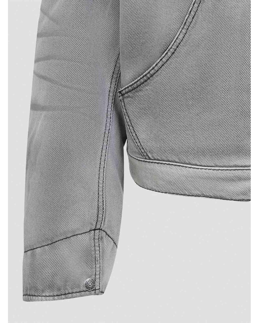 Acne Gray Cotton Jacket for men