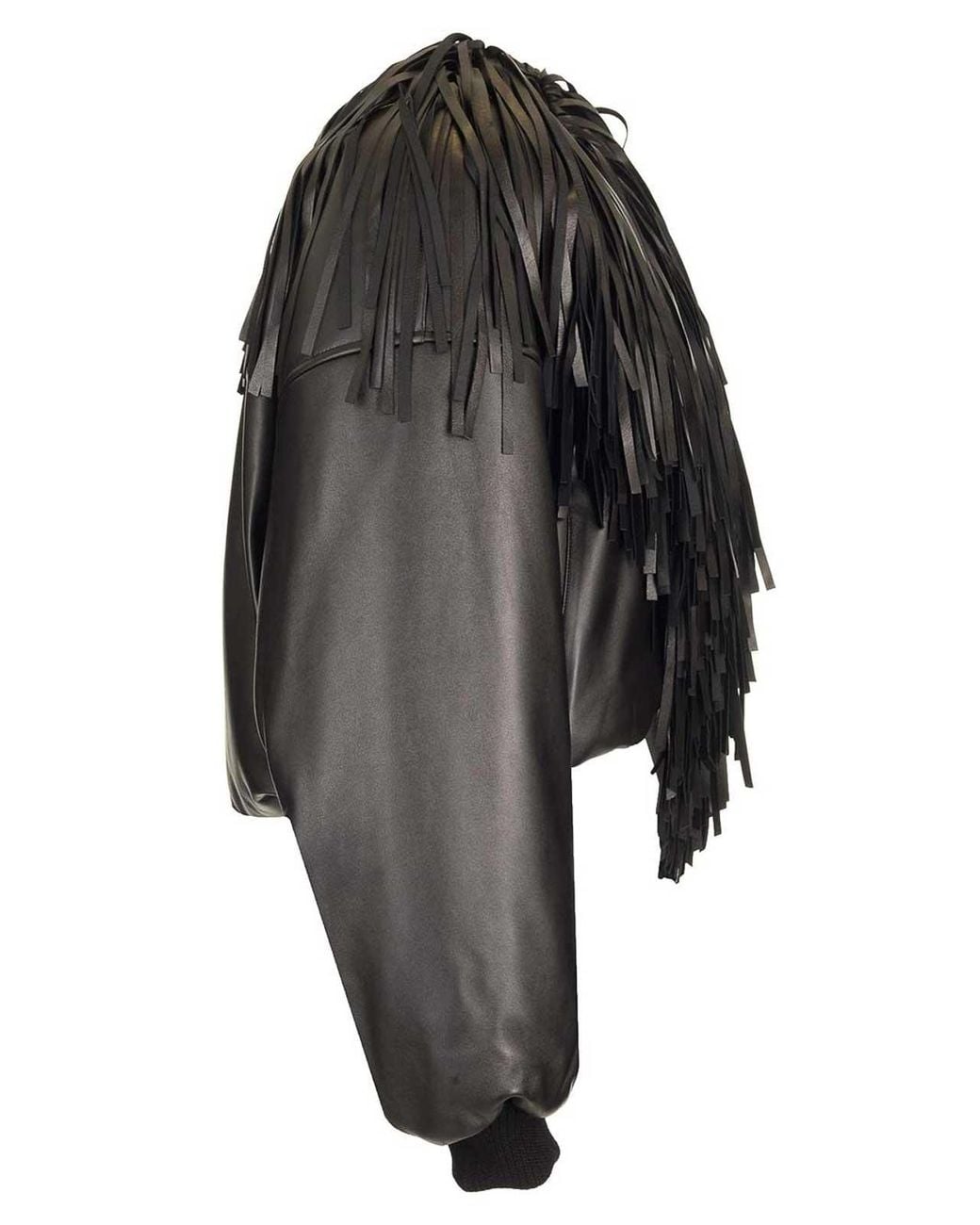 Alaïa Black Alaïa Fringed Bomber Jacket
