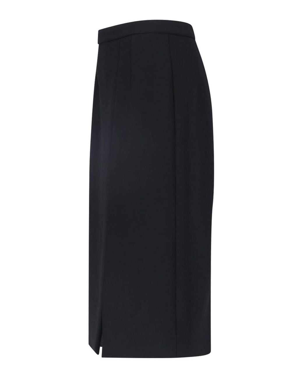 Dolce & Gabbana Blue Wool Midi Skirt