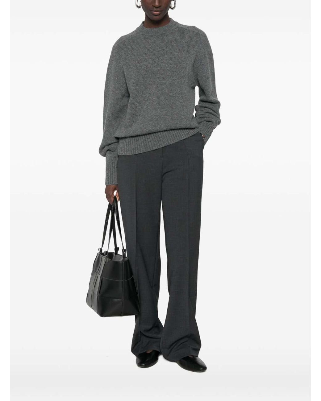 Extreme Cashmere Gray Cashmere Crewneck Sweater
