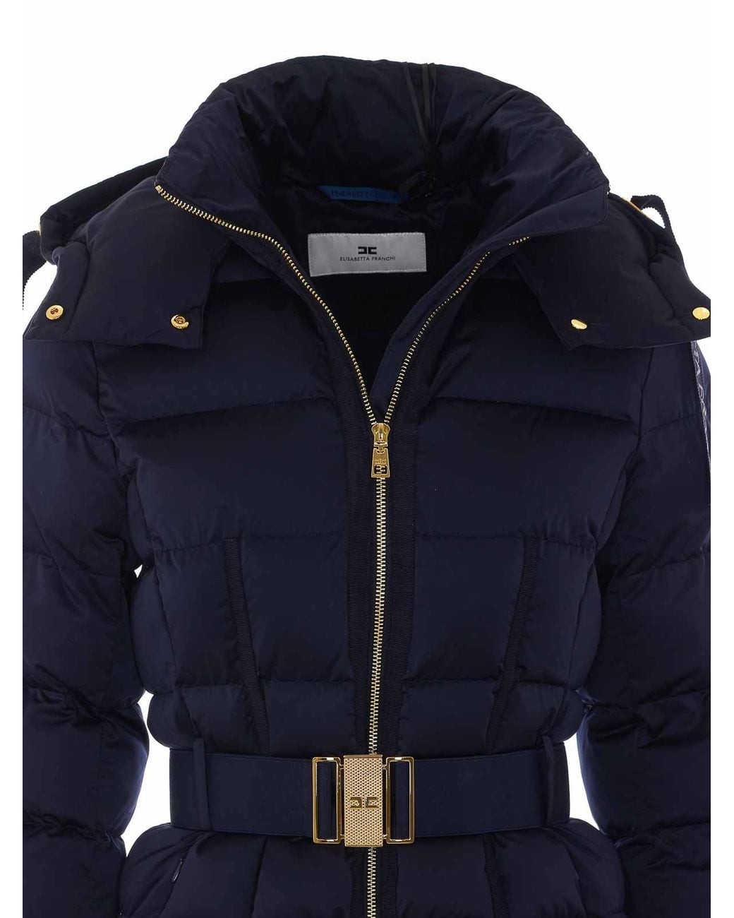Elisabetta Franchi Blue Down Jacket
