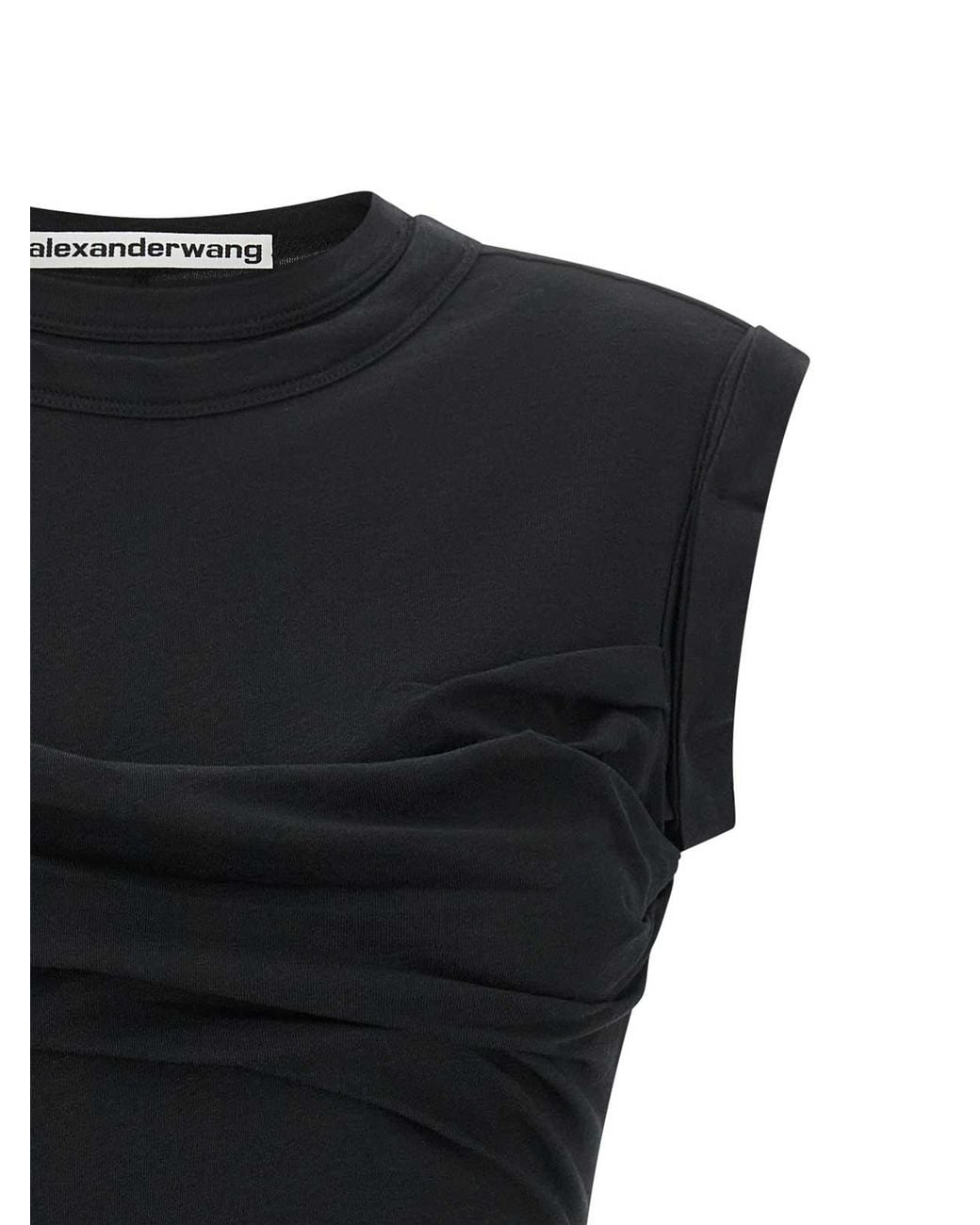 Alexander Wang Black Twisted Bust Layered' Dress