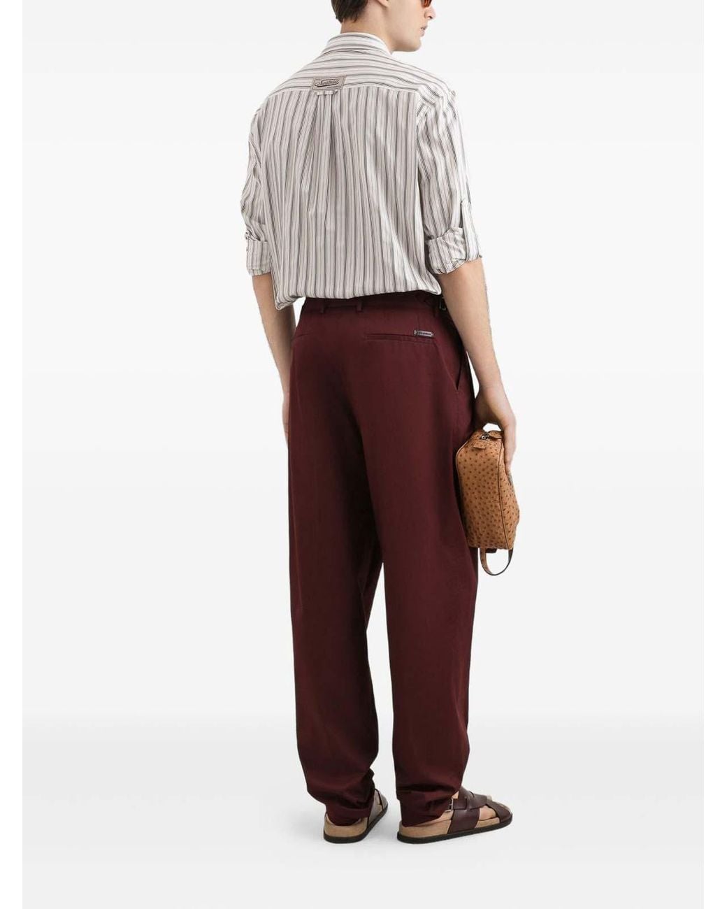 Dolce & Gabbana Purple Pantaloni Pliss for men