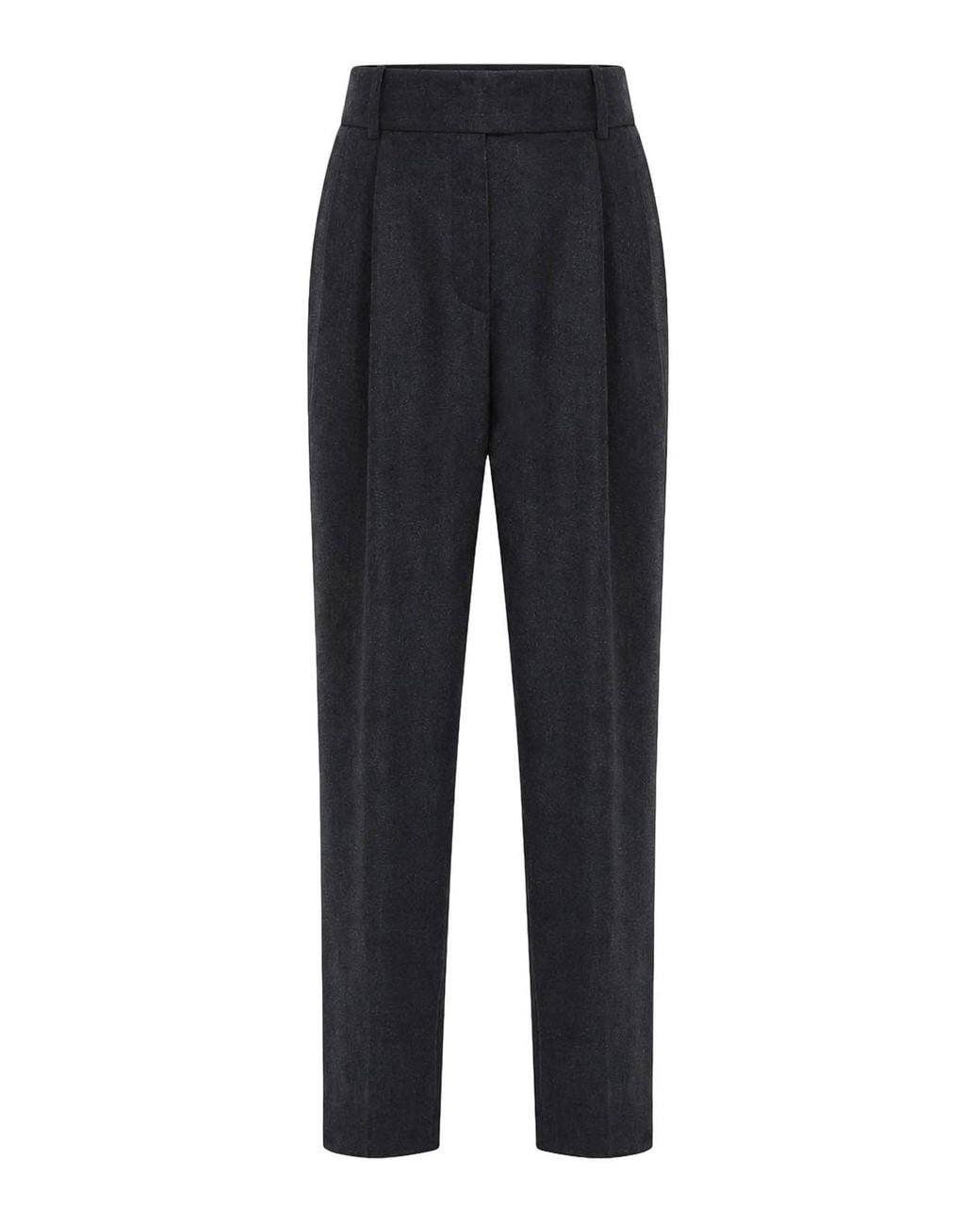 Giorgio Armani Black Tailored Wool Trousers With Pleats