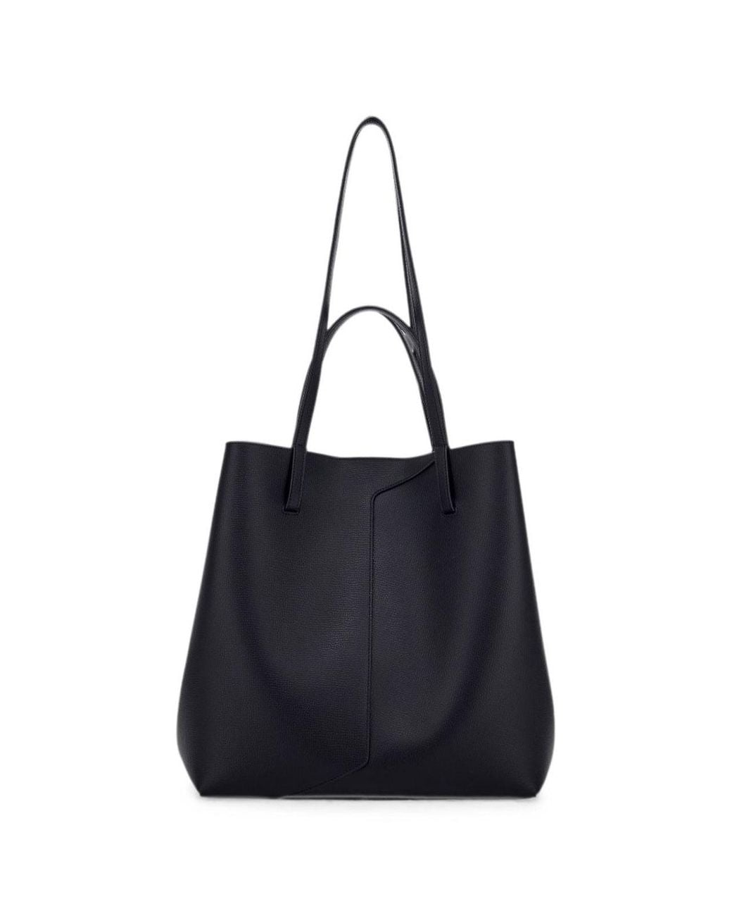 Emporio Armani Black Medium Leather Tote Bag
