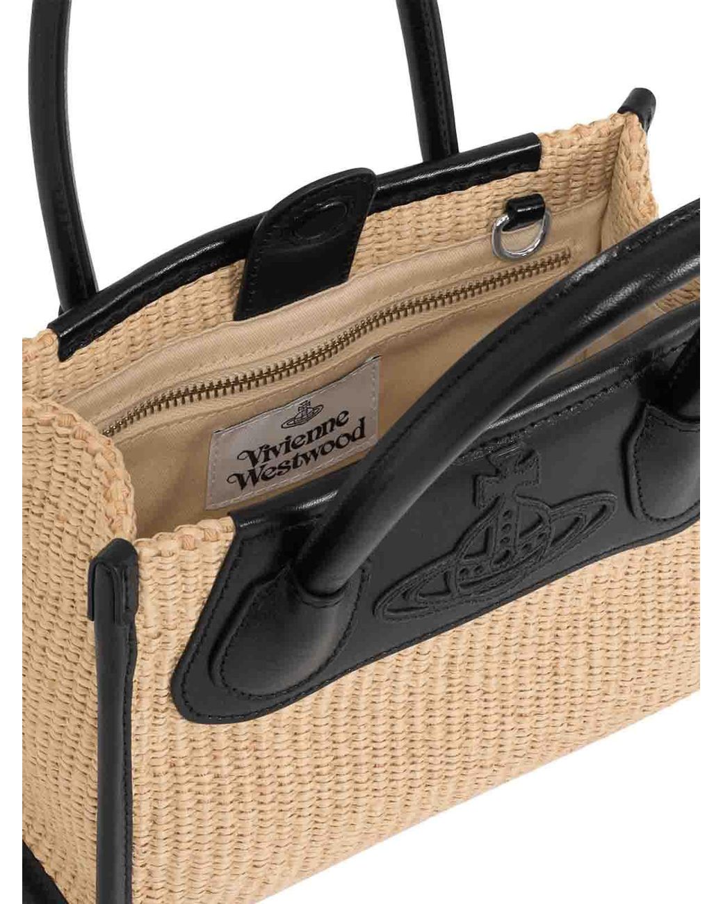 Vivienne Westwood Black Troy Small Crossbody Tote Bag