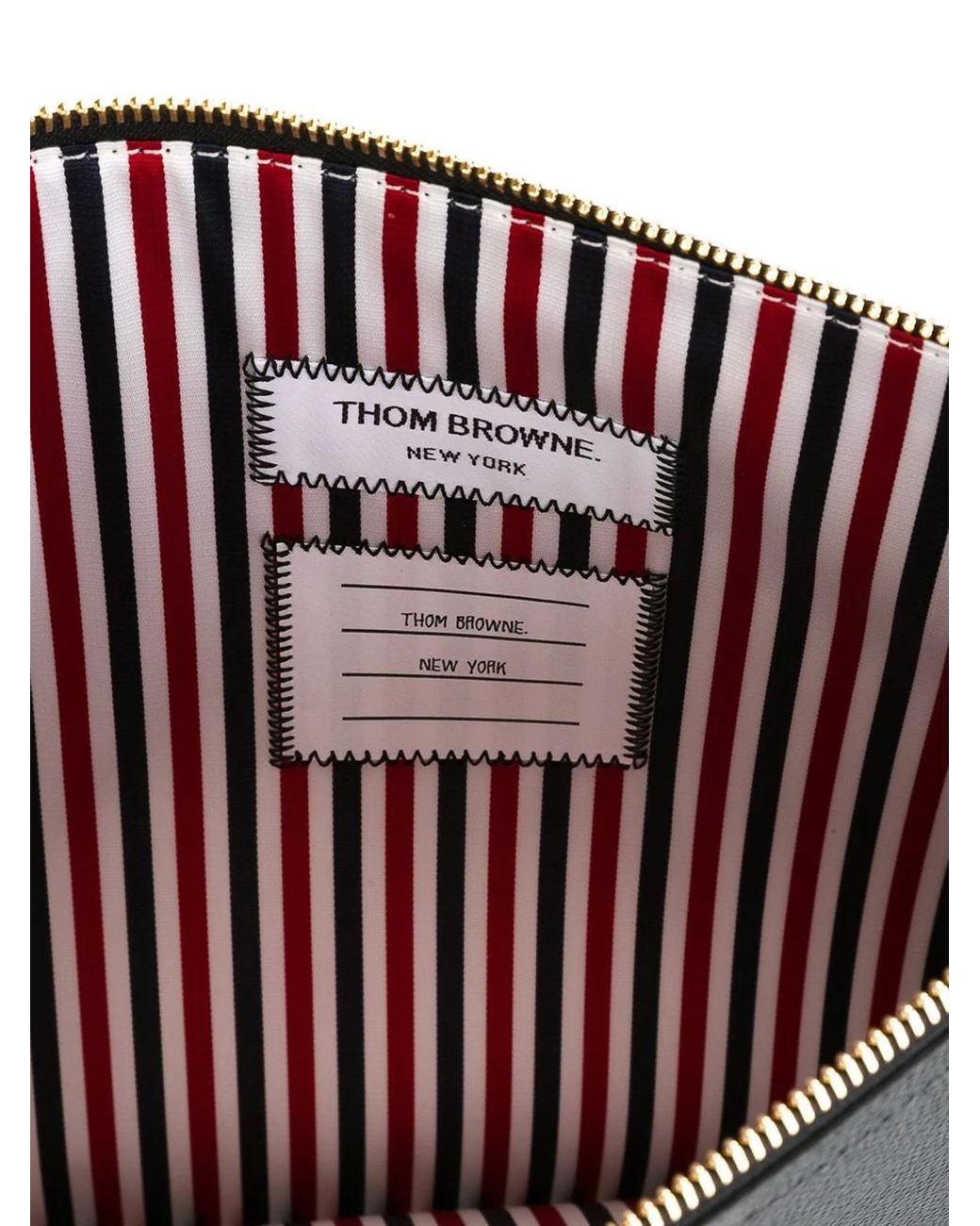 Thom Browne Black Leather Medium Document Holder for men
