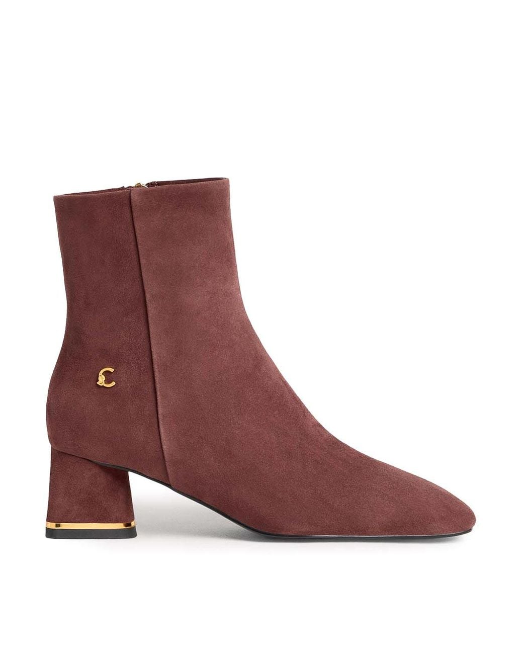 Coccinelle Purple C-Everyday Suede Ankle Boots