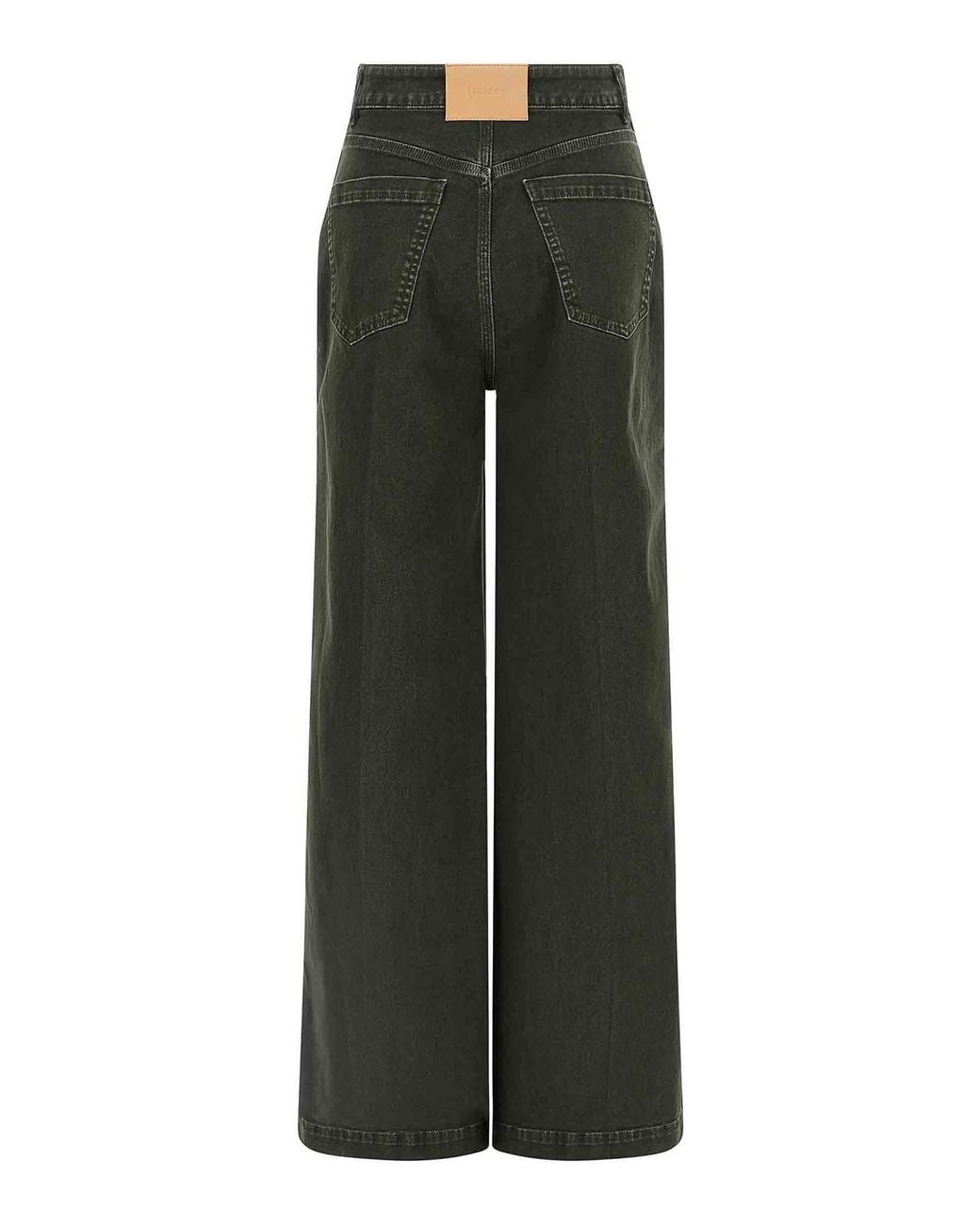 Nude Green Wide Leg Jeans