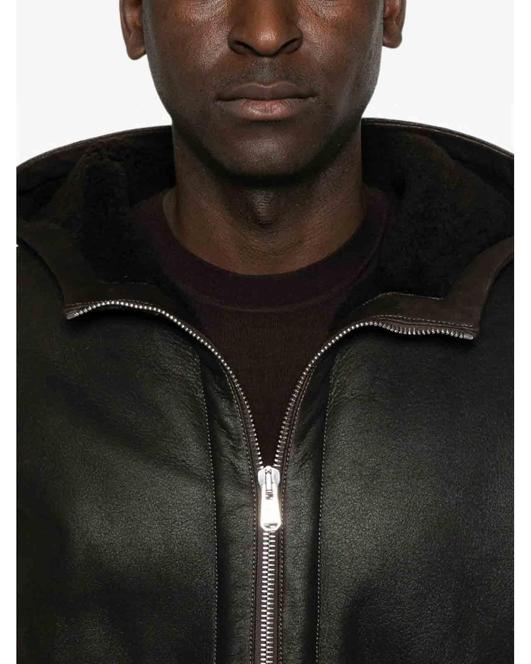 Dondup Black Leather Outerwear for men