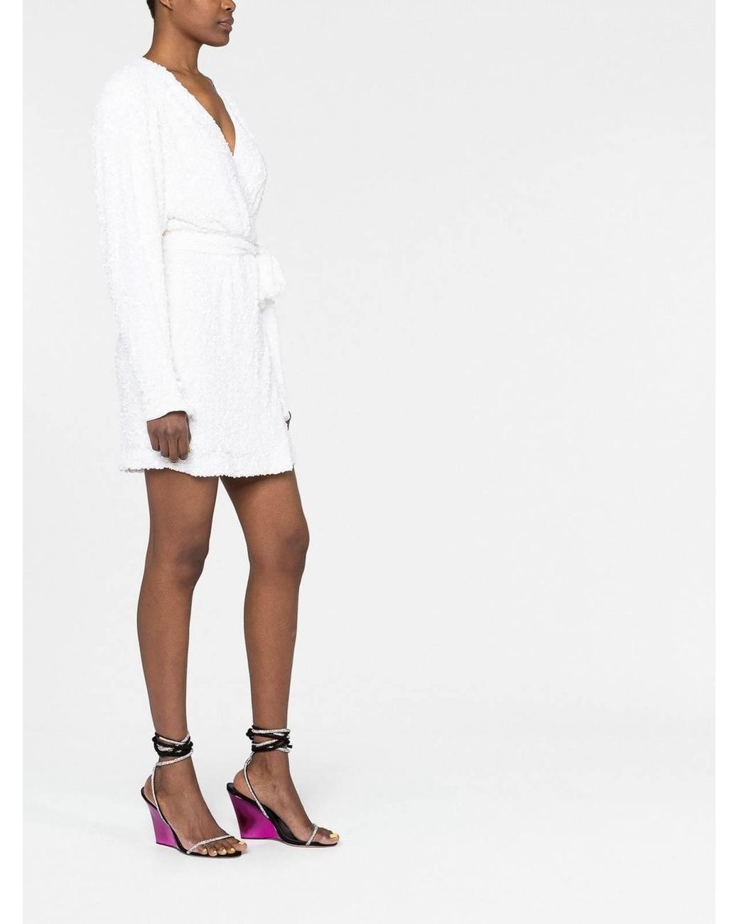 ROTATE BIRGER CHRISTENSEN White Wrap Dress