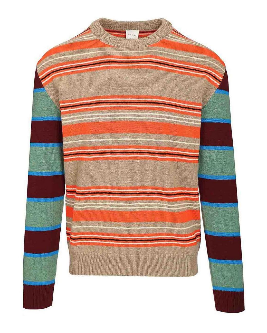 Paul Smith Orange Striped Sweater for men
