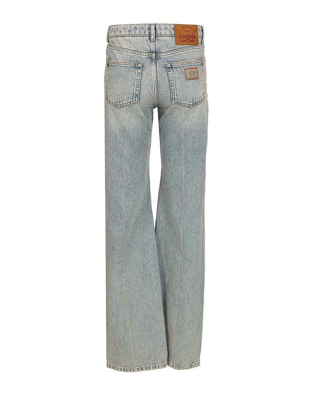 Dolce & Gabbana Gray Straight Leg Jean