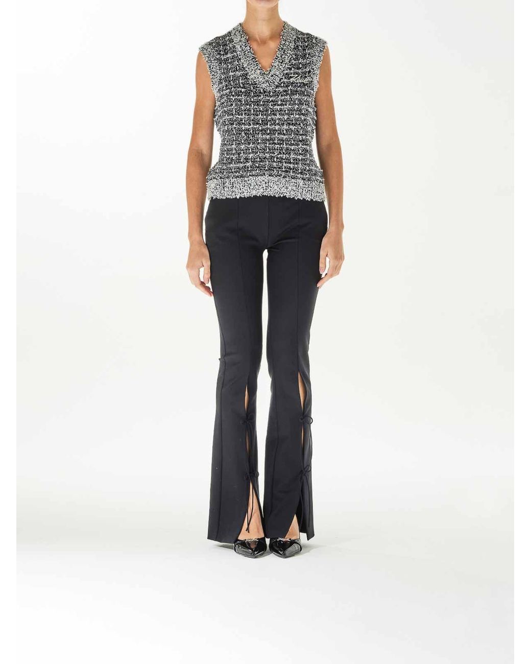 Karl Lagerfeld Gray Boucle Vest