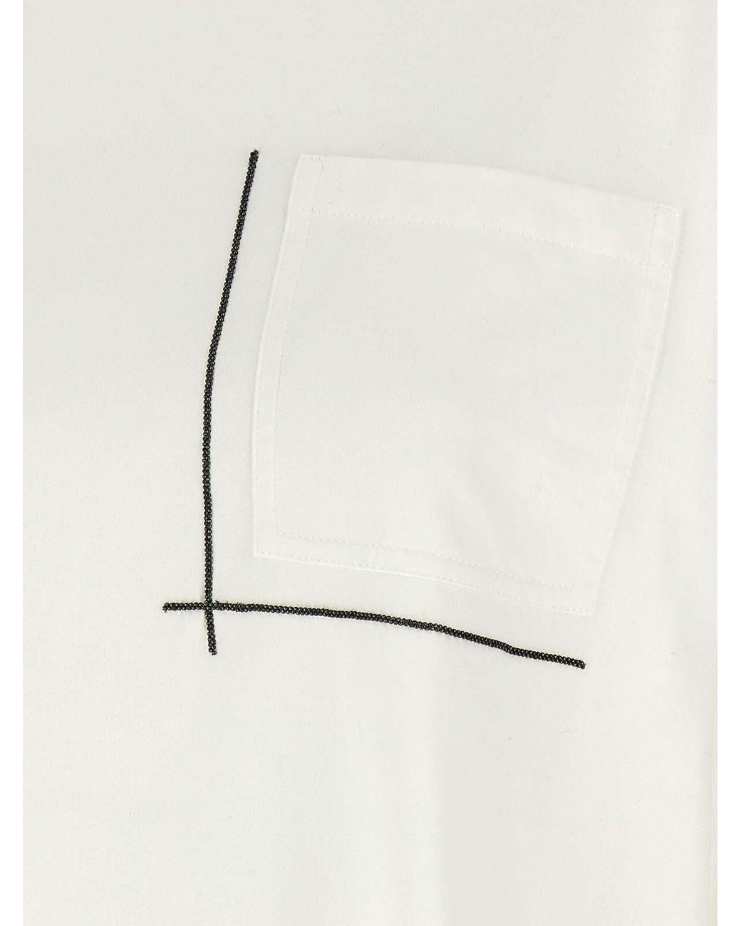 Brunello Cucinelli White T-Shirt Monile