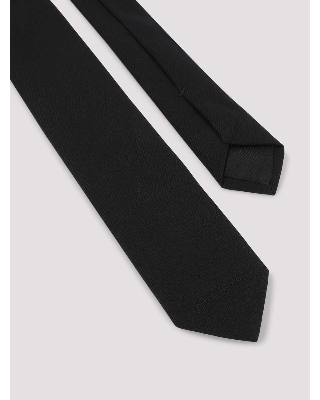 Balenciaga White Wool Solit Tie for men