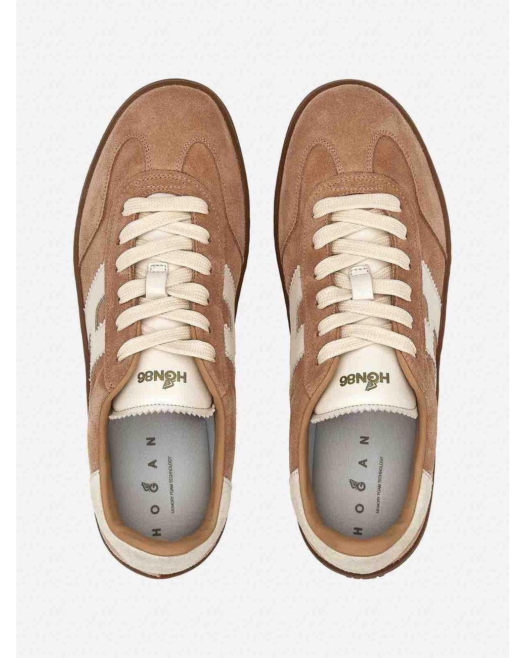 Hogan Brown Cool H Calfskin Sneakers