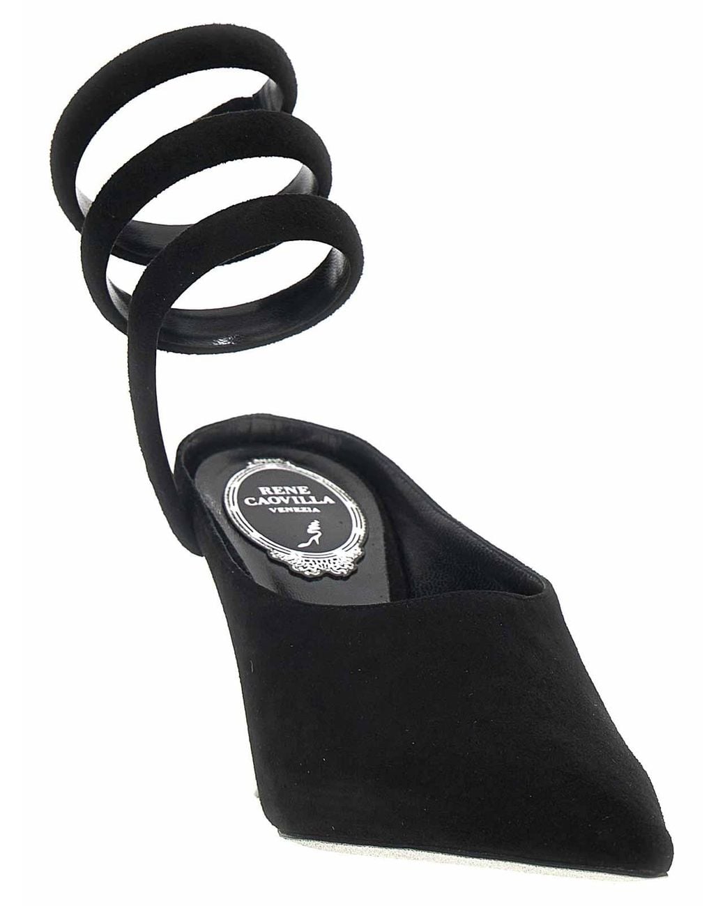 Rene Caovilla Black 'Grace' Mules