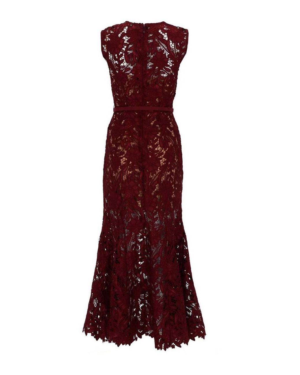 Self-Portrait Purple Floral Lace Midi Dress