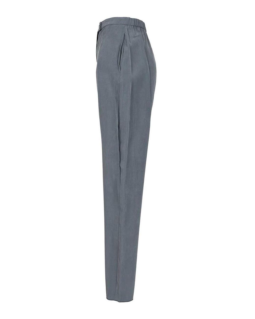 Emporio Armani Blue Trousers With Elasticated Waist