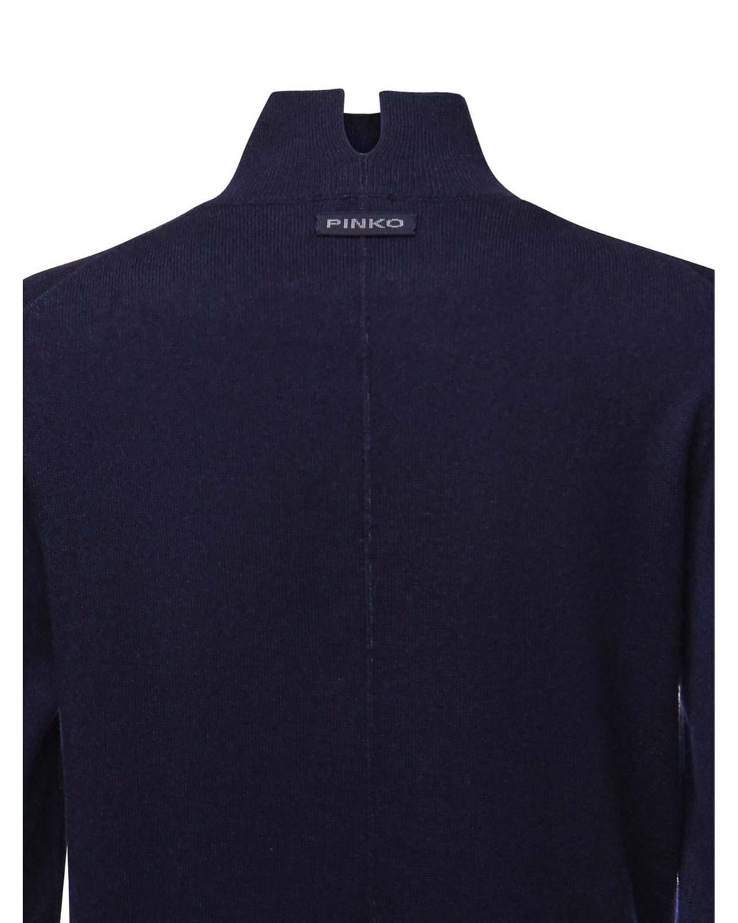 Pinko Blue Wool And Cashmere Turtleneck Sweater